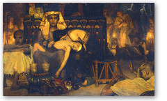 'De dood van de eerstgeborene van de farao' (1872) van Lawrence Alma Tadema. Collectie Rijksmuseum Amsterdam