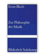 Omslag van de Suhrkamp-uitgave met de muziekbijdragen uit het verzamelde werk van Ernst Bloch