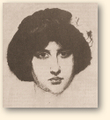 Lili Boulanger, schets in houtskool uit 1914 door de schilder, tekenaar, afficheontwerper en art deco-designer Jean Dupas (1882-1964)