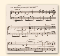Begin van het Allegretto grazioso van Brahms’ Tweede Symfonie