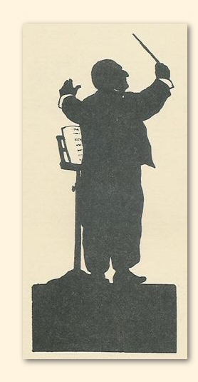 Bruckner als dirigent (knipsel van Otto Böhler)