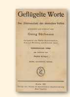 Titelpagina van Büchmann 26ste druk, 2de editie (1919)