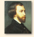 De dichter Alfred de Musset (1810-1857)