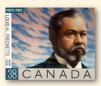 Louis Fréchette geëerd met een postzegel van 38 cent, in een reeks zegels over Canadese protagonisten