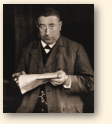 Herman Heijermans (1864-1924) leest de krant