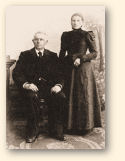 Jan Poppes Hommes met zijn tweede vrouw Pieterke Winter