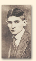 Franz Kafka in 1914, toen hij aan de roman Der Prozeß werkte