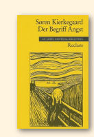 Omslag van de Reclam-uitgave uit 1992 van Kierkegaards ‘Der Begriff Angst’, met een zwart-wit versie van De Schreeuw van Edvard Munch
