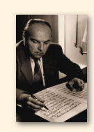 Componist Ernst Křenek (1900-1991) maakt zijn huiswerk