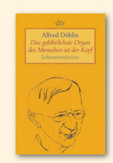 Voorplat van de nieuwste dtv-uitgave met werk van Alfred Doblin, met daarop een getekend portret van deze auteur door Rudolf Großmann
