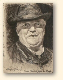 Conrad Ferdinand Meyer (von Zürich), ets uit 1887 van de schilder, tekenaar en beeldhouwer Karl Stauffer (genaamd Stauffer-Bern; 1857-1891)