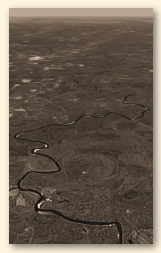 Luchtfoto van de rivier Mississippi