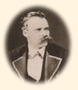 Friedrich Nietzsche in 1873, als professor te Basel