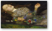 Detail van het schilderij 'Ophelia' van John Everett Millais