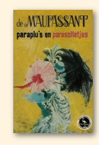 Voorzijde van de Nederlandstalige Maupassants bundel Paraplus’s en parasolletjes in de Flamingo-reeks, verschenen omstreeks 1963
