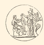 Prometheus modelleert ook hier de mens. Eveneens uit P. Decharme’s werk over de antieke mythologie