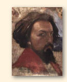 De Belgische schilder Jean Delville; zelfportret uit 1896