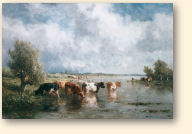 Willem Roelfs, 'Koeien aan het water' (particuliere collectie)