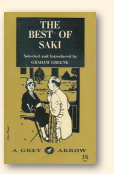 Voorzijde van de Grey Arrow-pocket uit 1961 met 'The Best of Saki', gekozen en ingeleid door Graham Greene