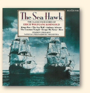 Voorzijde van het CD-boekje met de muziek van de film ‘The Sea Hawk’ uit 1941