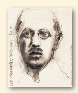 Portret van Igor Stravinski door Jarko Aikens (1984). Collectie Heinz Wallisch