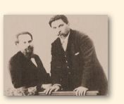 Sergej Tanejev (links) met Vassili Safonov, dirigent, die tevens directeur van het Moskous Conservatorium was
