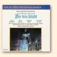 Omslag van de CD-opname, een heruitgave van de eerder op lp’s verschenen versie met de eerste opnames van de opera ‘Die Tote Stadt’