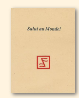 Voorzijde van de drietalige uitgave (1995) van Walt 'Whitmans Salut au Monde!'